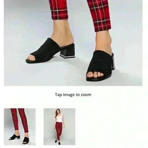 Donald Pliner Women’s Haze Black Mule Block Heel Sandal Size 7